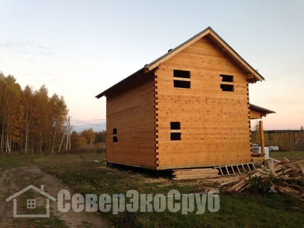 Дом из проф бруса 6×9. Димитровский р-н, д.Новинки